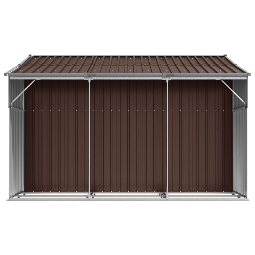 vidaXL Abri de jardin marron 277x279x179 cm acier galvanisé