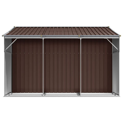 vidaXL Abri de jardin marron 277x279x179 cm acier galvanisé