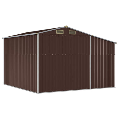 vidaXL Abri de jardin marron 277x279x179 cm acier galvanisé