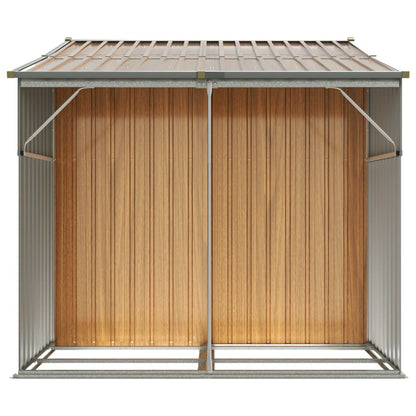 vidaXL Abri de jardin marron clair 277x192,5x179 cm acier galvanisé