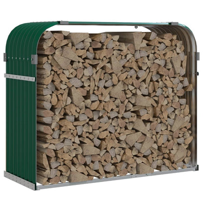 vidaXL Porte-bûches vert 120x45x100 cm acier galvanisé
