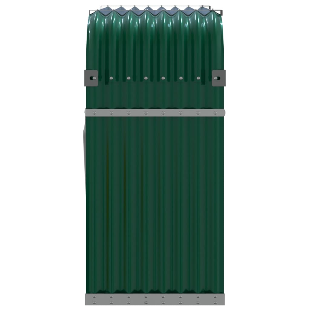 vidaXL Porte-bûches vert 120x45x100 cm acier galvanisé