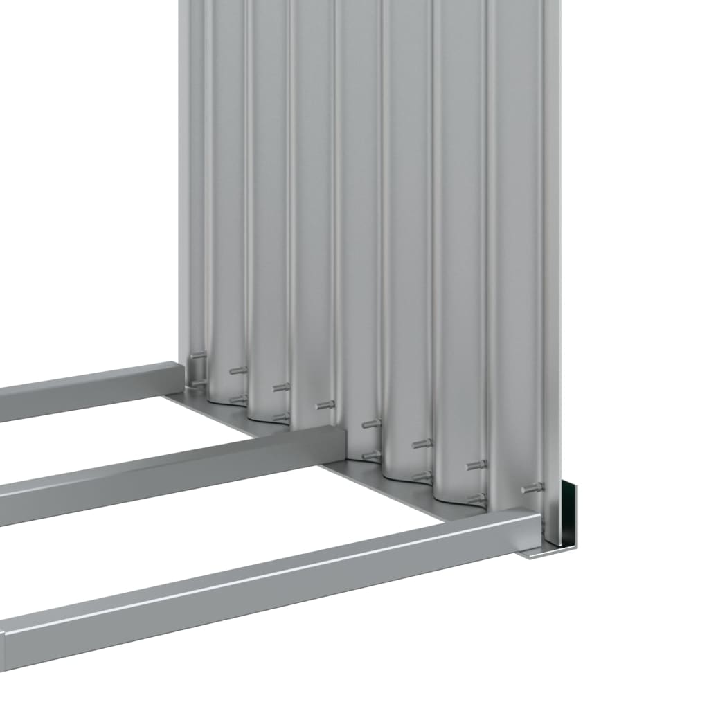 vidaXL Porte-bûches vert 120x45x100 cm acier galvanisé