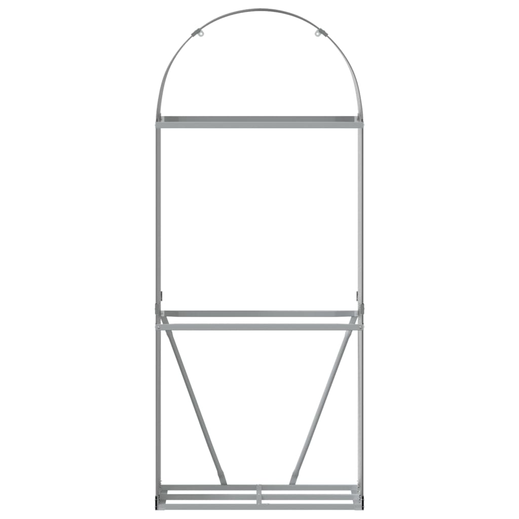 vidaXL Porte-bûches anthracite 80x45x190 cm acier galvanisé