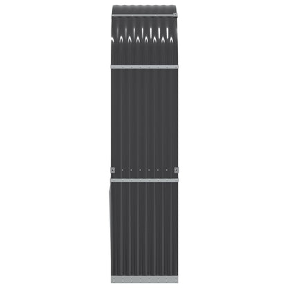 vidaXL Porte-bûches anthracite 80x45x190 cm acier galvanisé