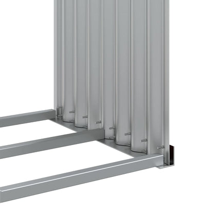 vidaXL Porte-bûches marron 120x45x100 cm acier galvanisé