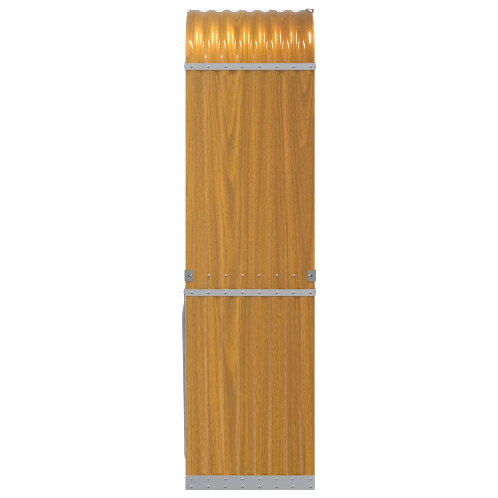 vidaXL Porte-bûches marron clair 40x45x170 cm acier galvanisé
