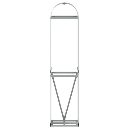vidaXL Porte-bûches argenté 40x45x170 cm acier galvanisé