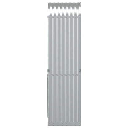 vidaXL Porte-bûches argenté 40x45x170 cm acier galvanisé