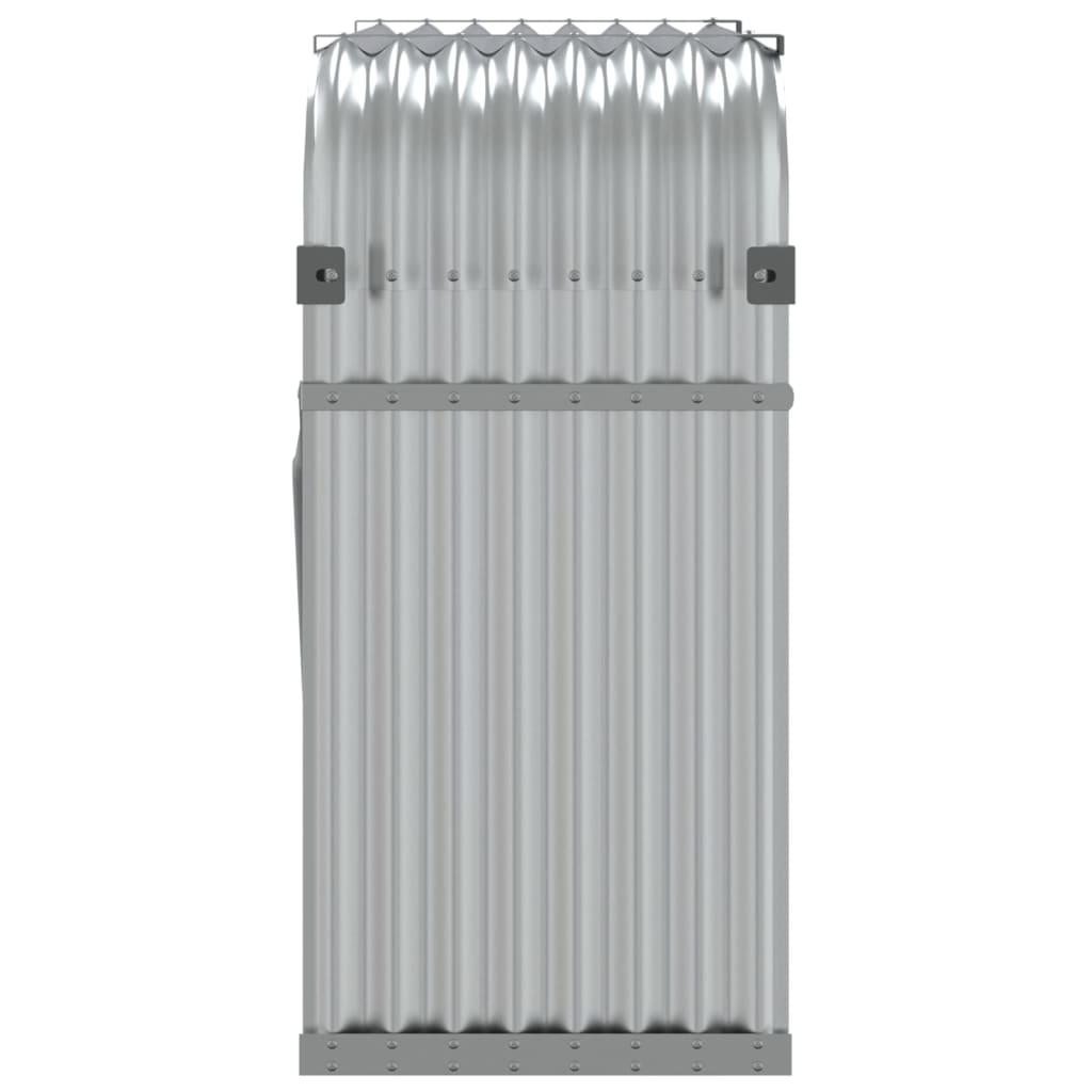 vidaXL Porte-bûches argenté 120x45x100 cm acier galvanisé