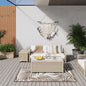 vidaXL Tapis d'extérieur marron et blanc 80x150 cm design réversible