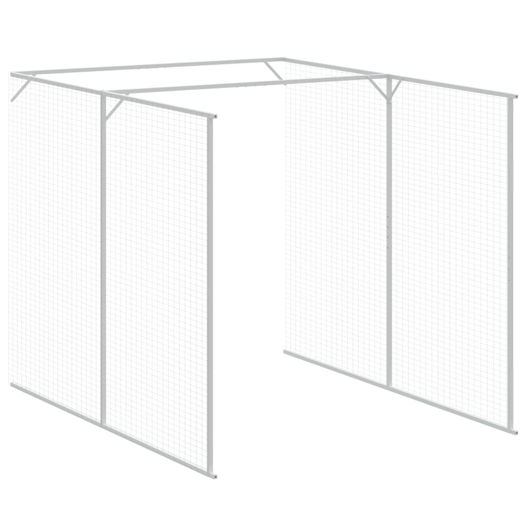 vidaXL Niche pour chien avec cour gris clair 165x659x181 cm