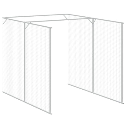 vidaXL Niche pour chien avec cour gris clair 165x659x181 cm