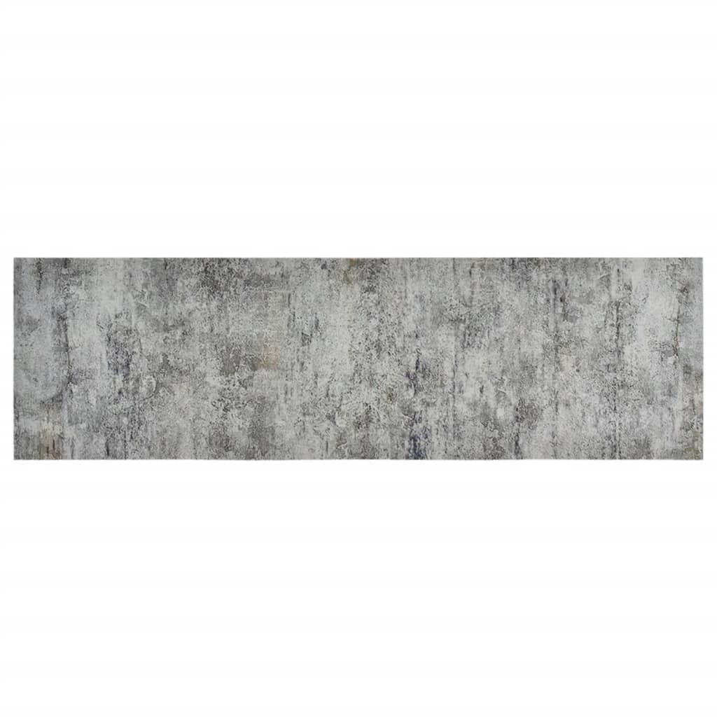 vidaXL Tapis de cuisine lavable impression béton 60x180 cm velours