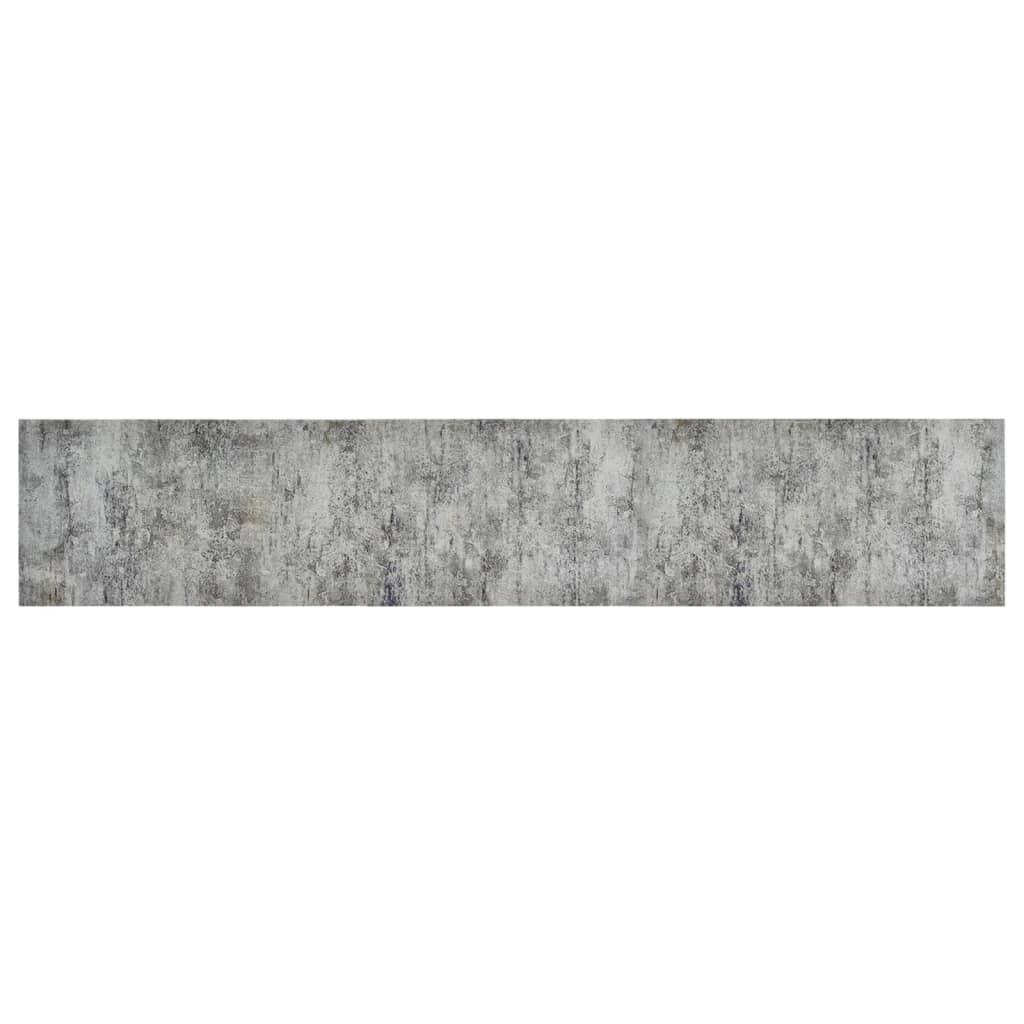 vidaXL Tapis de cuisine lavable impression béton 60x300 cm velours