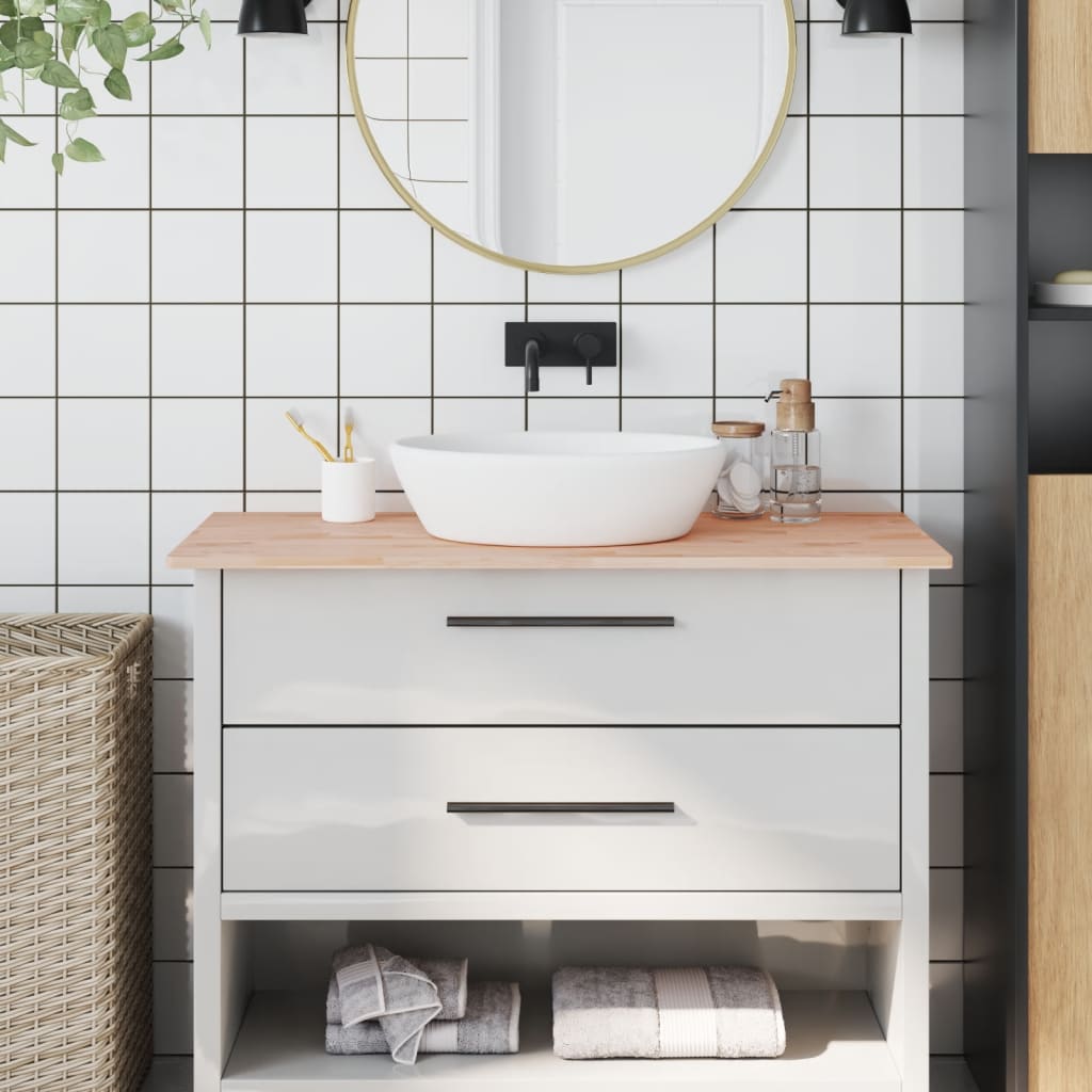 vidaXL Comptoir de salle de bain 100x60x1,5 cm bois massif de hêtre