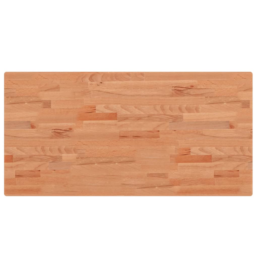 vidaXL Comptoir de salle de bain 100x50x2,5 cm bois massif de hêtre