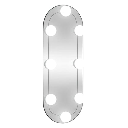 vidaXL Miroir mural avec lumières LED 15x40 cm verre ovale