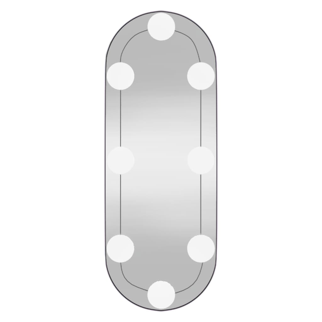 vidaXL Miroir mural avec lumières LED 15x40 cm verre ovale