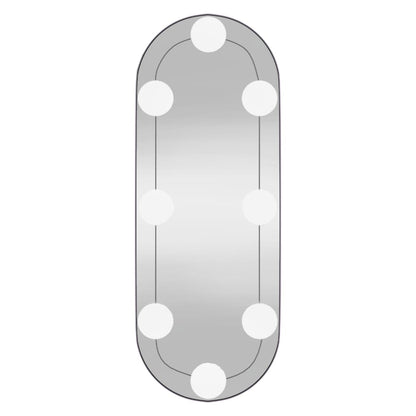 vidaXL Miroir mural avec lumières LED 15x40 cm verre ovale