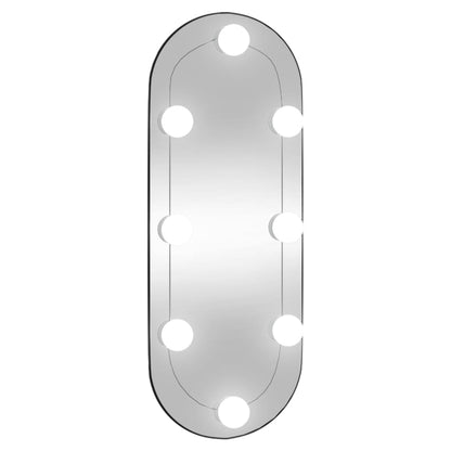 vidaXL Miroir mural avec lumières LED 20x50 cm verre ovale