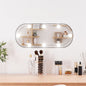vidaXL Miroir mural avec lumières LED 20x50 cm verre ovale