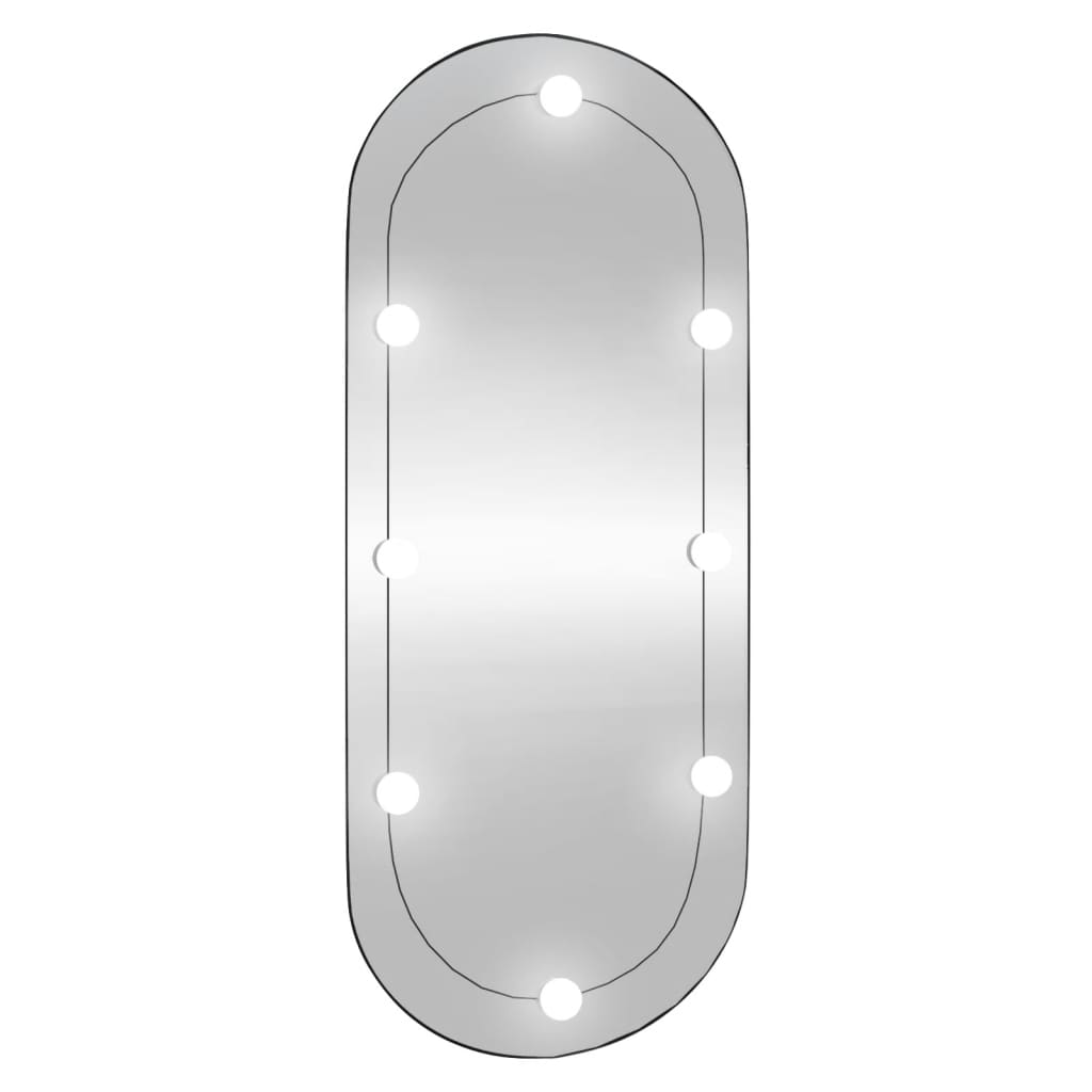vidaXL Miroir mural avec lumières LED 40x90 cm verre ovale