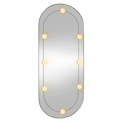 vidaXL Miroir mural avec lumières LED 40x90 cm verre ovale
