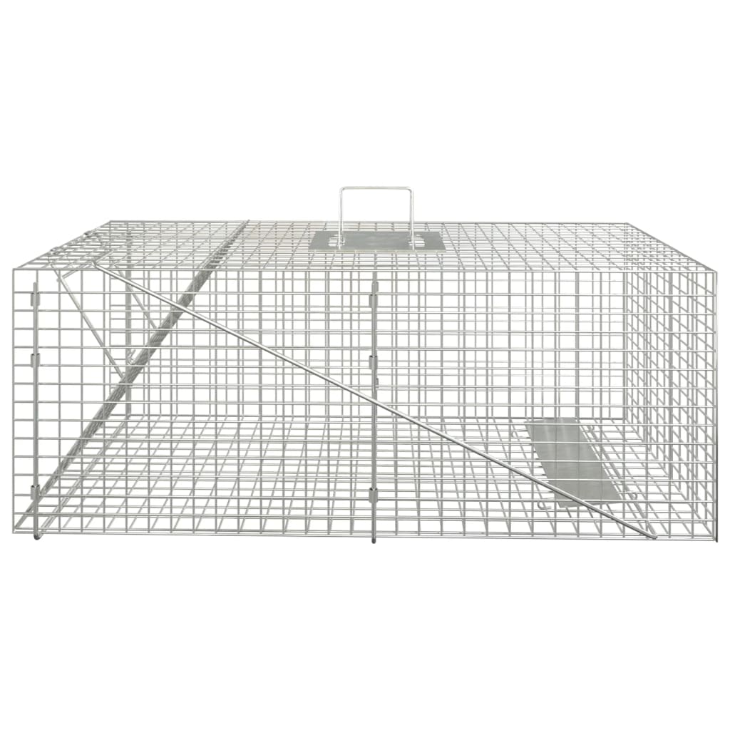 vidaXL Piège à animaux 64,5x25x26,5 cm fer galvanisé