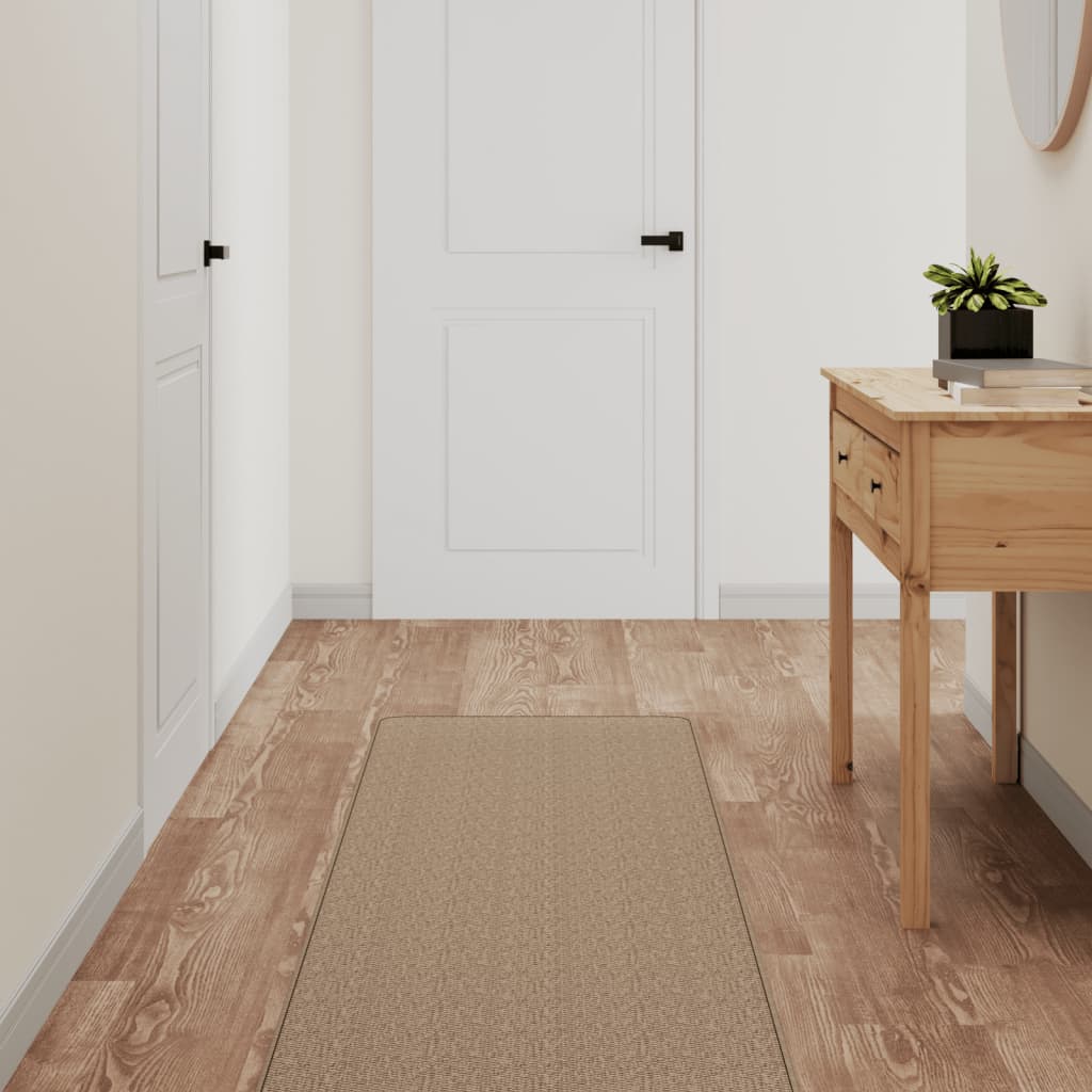 vidaXL Tapis de couloir aspect sisal sable 50x250 cm