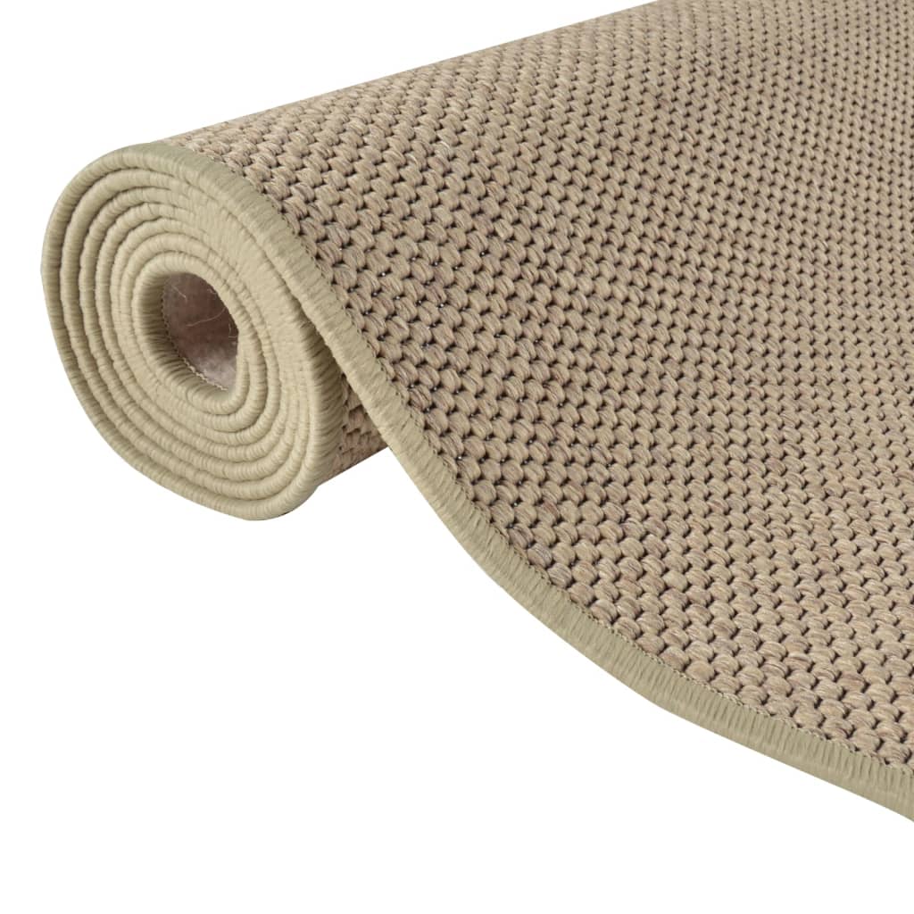 vidaXL Tapis de couloir aspect sisal sable 80x200 cm