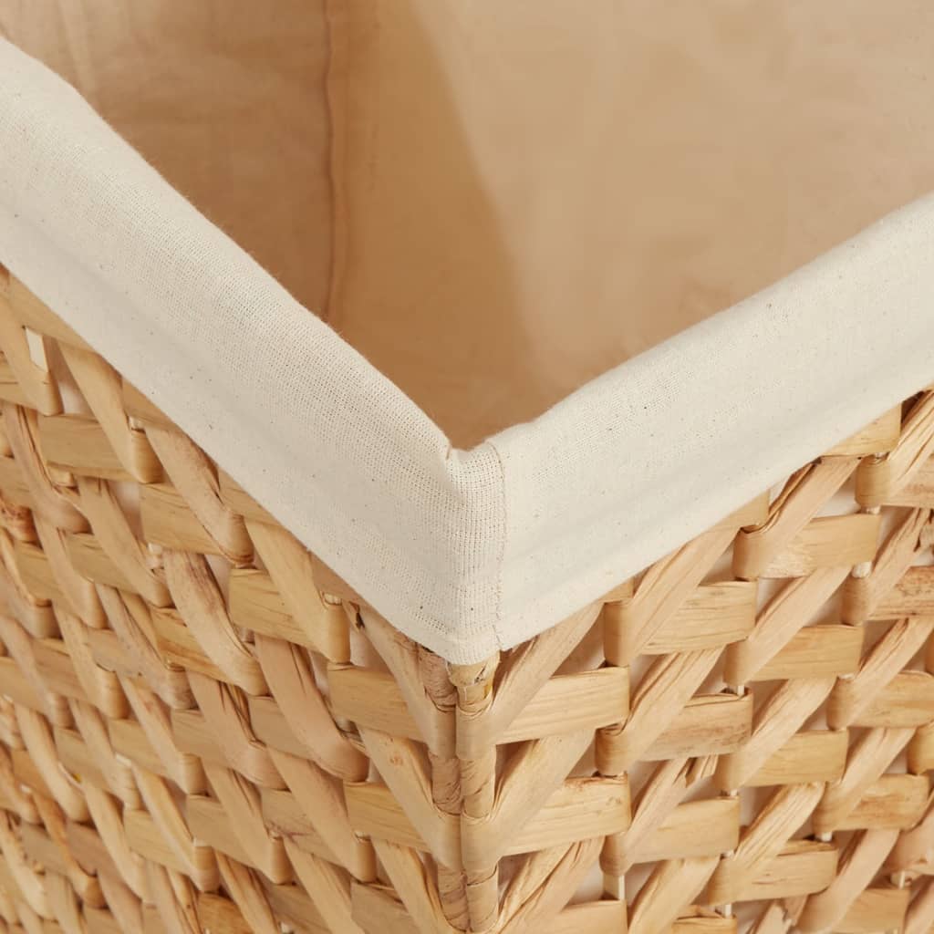 vidaXL Panier à linge avec 3 sections 75x42,5x52 cm hyacinthe d'eau