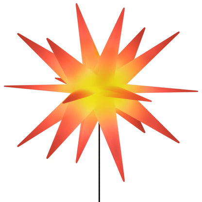vidaXL Lumières de Noël avec piquets 3 pcs LED pliable rouge 57 cm
