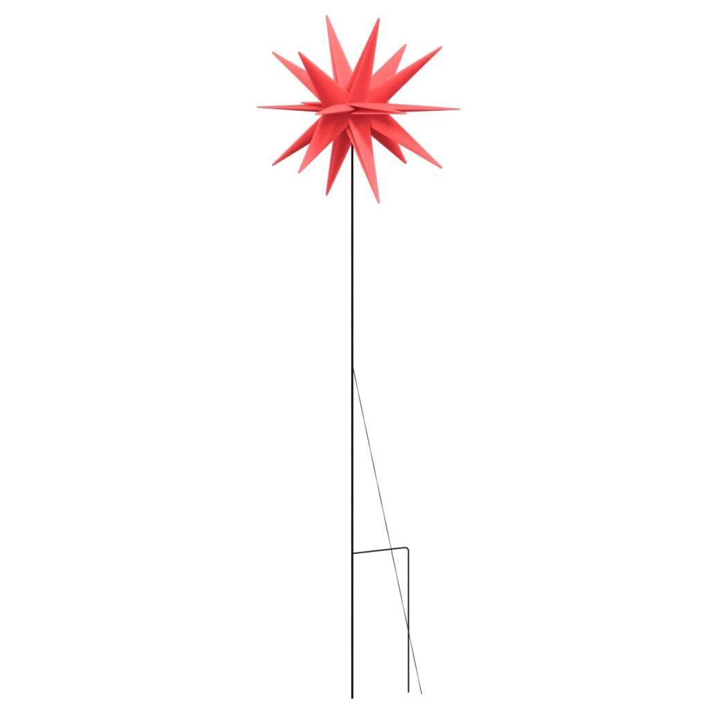 vidaXL Lumières de Noël avec piquets 3 pcs LED pliable rouge 57 cm