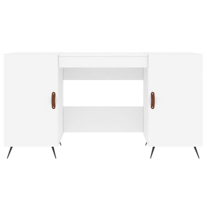 vidaXL Bureau blanc 140x50x75 cm bois d'ingénierie