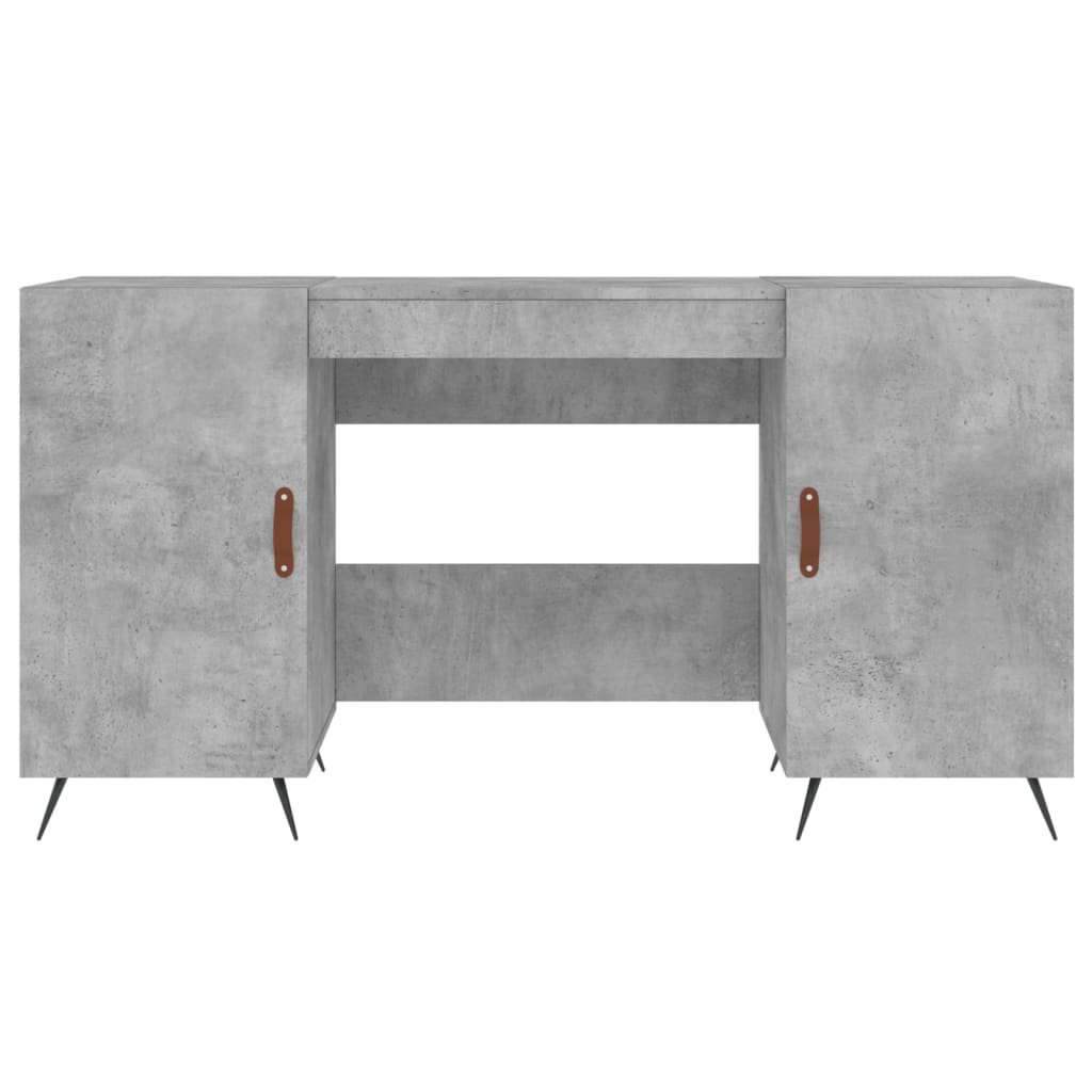 vidaXL Bureau gris béton 140x50x75 cm bois d'ingénierie