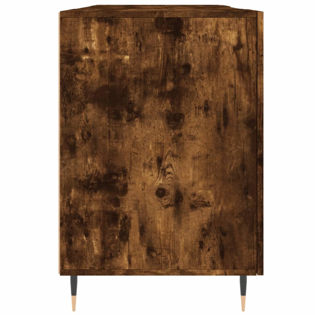 vidaXL Bureau chêne fumé 140x50x75 cm bois d'ingénierie