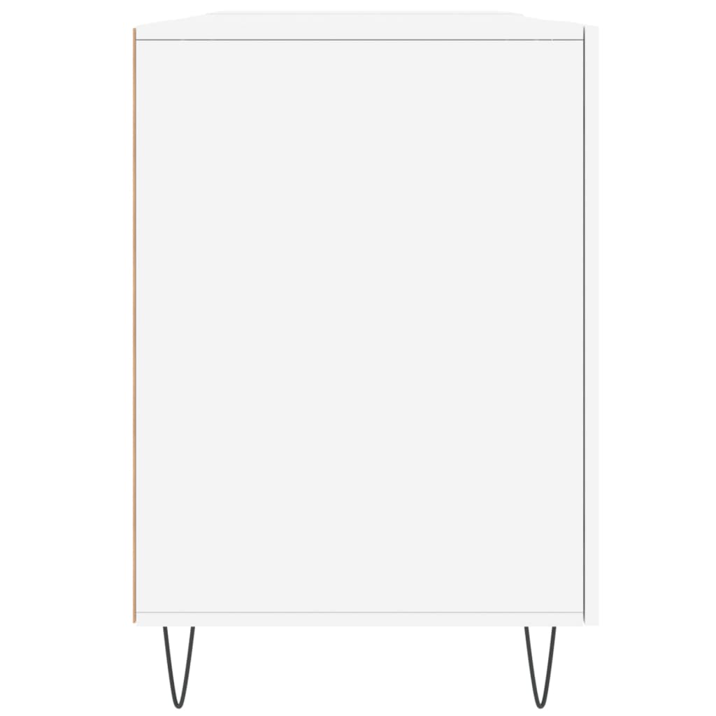 vidaXL Bureau blanc 140x50x75 cm bois d'ingénierie