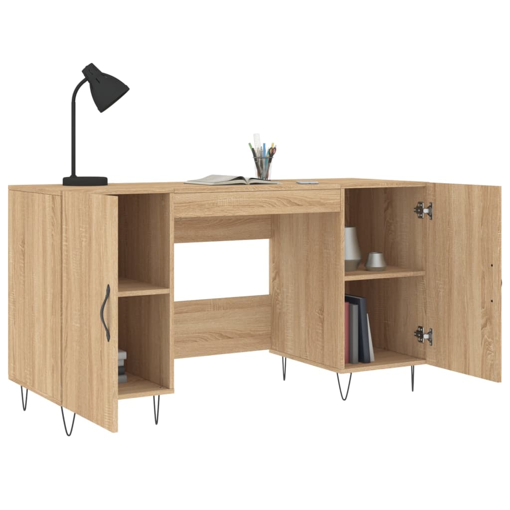 vidaXL Bureau chêne sonoma 140x50x75 cm bois d'ingénierie