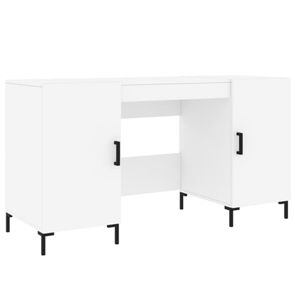 vidaXL Bureau blanc 140x50x75 cm bois d'ingénierie