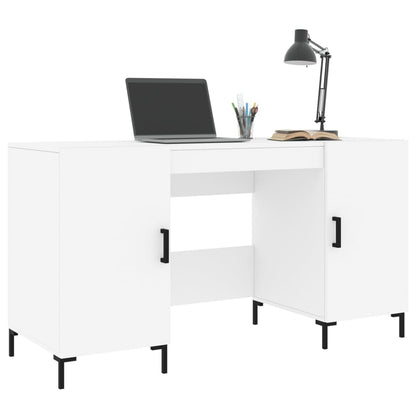 vidaXL Bureau blanc 140x50x75 cm bois d'ingénierie