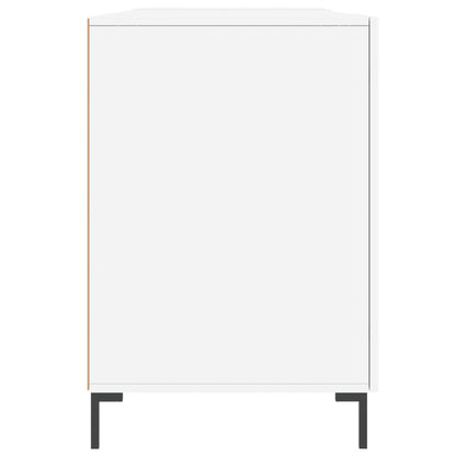vidaXL Bureau Blanc brillant 140x50x75 cm Bois d'ingénierie