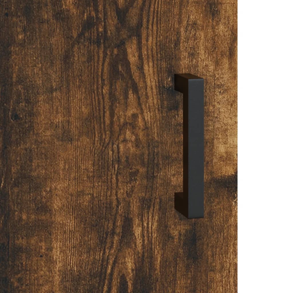 vidaXL Bureau chêne fumé 140x50x75 cm bois d'ingénierie