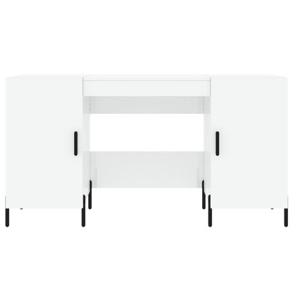 vidaXL Bureau Blanc brillant 140x50x75 cm Bois d'ingénierie
