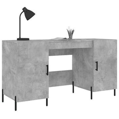 vidaXL Bureau gris béton 140x50x75 cm bois d'ingénierie
