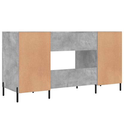 vidaXL Bureau gris béton 140x50x75 cm bois d'ingénierie