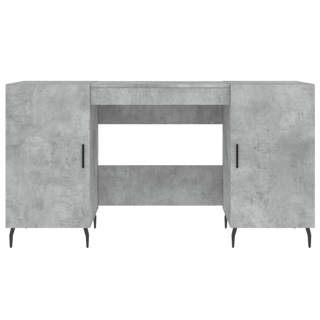 vidaXL Bureau gris béton 140x50x75 cm bois d'ingénierie