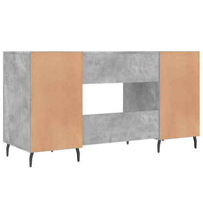 vidaXL Bureau gris béton 140x50x75 cm bois d'ingénierie