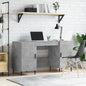 vidaXL Bureau gris béton 140x50x75 cm bois d'ingénierie