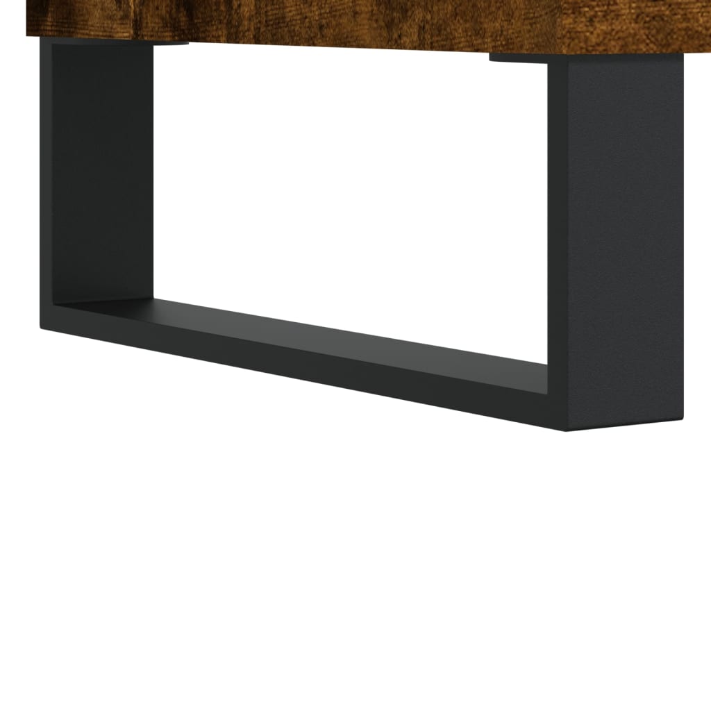 vidaXL Bureau chêne fumé 140x50x75 cm bois d'ingénierie